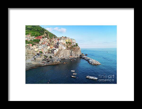 Manarola Framed Print featuring the photograph Cinque Terre, Italy by Anastasy Yarmolovich