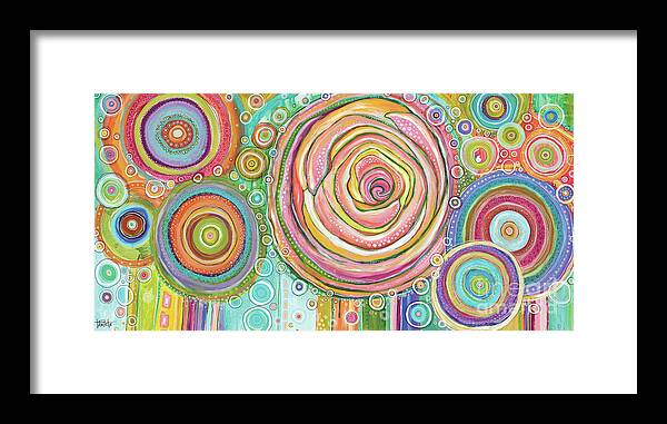 Circle Of Life Framed Print featuring the painting Circle of Life by Tanielle Childers