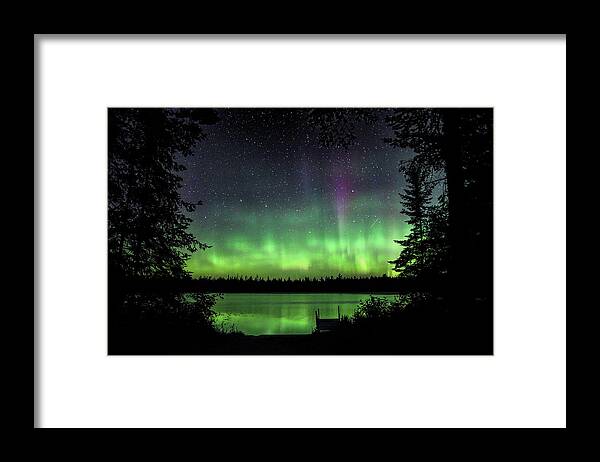 Aurora Borealis Framed Print featuring the photograph Circle Of Northern Lights by Dale Kauzlaric