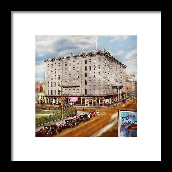 Chicago Framed Print featuring the photograph City - Chicago, IL - The Sherman House II 1868 by Mike Savad