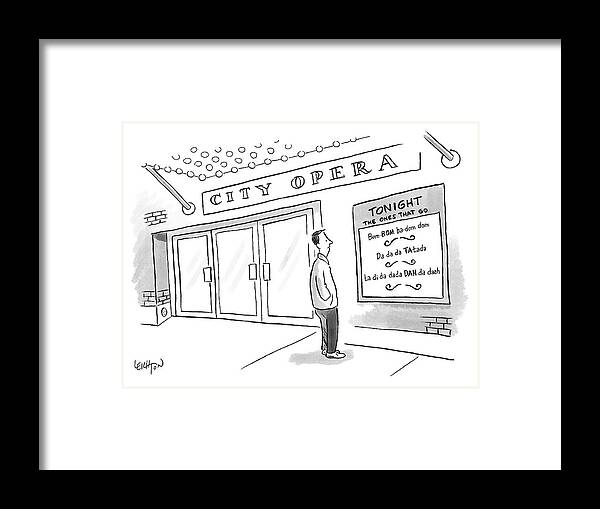 Captionless Framed Print featuring the drawing City Opera by Robert Leighton