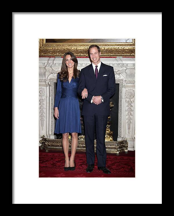 People Framed Print featuring the photograph Clarence House Announce The Engagement Of Prince William To Kate Middleton by Chris Jackson