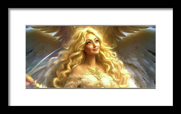 Healer Framed Print featuring the digital art Claria the Guardian Angel by Shawn Dall