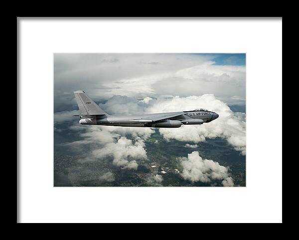 Boeing B-47 Stratojet Framed Print featuring the mixed media Classic Boeing B-47E Stratojet by Erik Simonsen