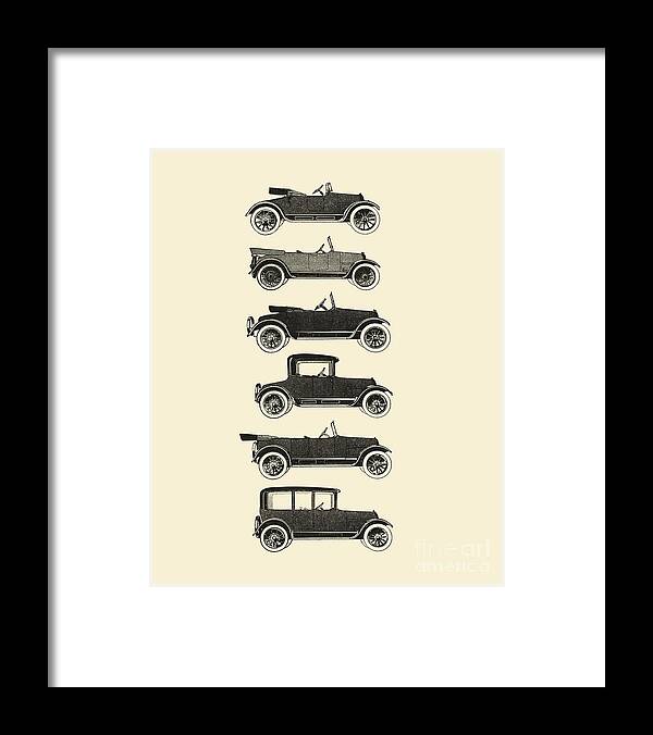 Car Framed Print featuring the mixed media Classic cars by Madame Memento
