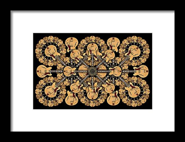 Abstract Guitars Framed Print featuring the photograph Classic Guitars Abstract 20 by Mike McGlothlen