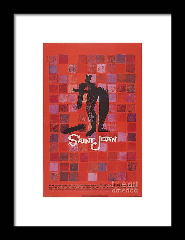 Saint Framed Print featuring the painting Classic Movie Poster - Saint Joan by Esoterica Art Agency