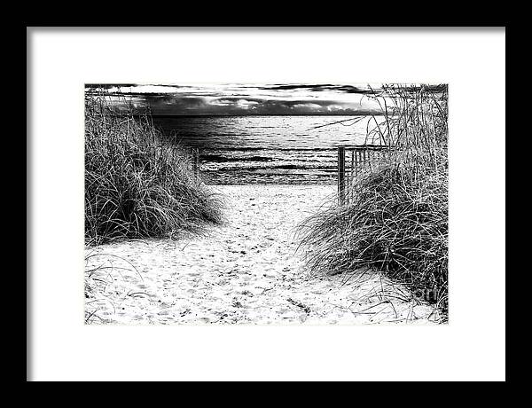 Carolina Beach Entry Framed Print featuring the photograph Classic North Myrtle Beach Entry in South Carolina by John Rizzuto