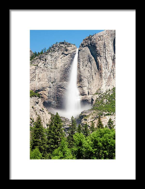 California Framed Print featuring the photograph Classic Waterfall Yosemite Falls by Dan Carmichael