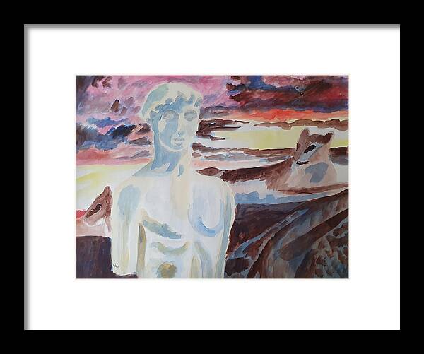 Masterpiece Paintings Framed Print featuring the painting Classical Sunset by Enrico Garff