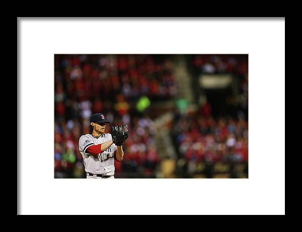American League Baseball Framed Print featuring the photograph Clay Buchholz by Ronald Martinez