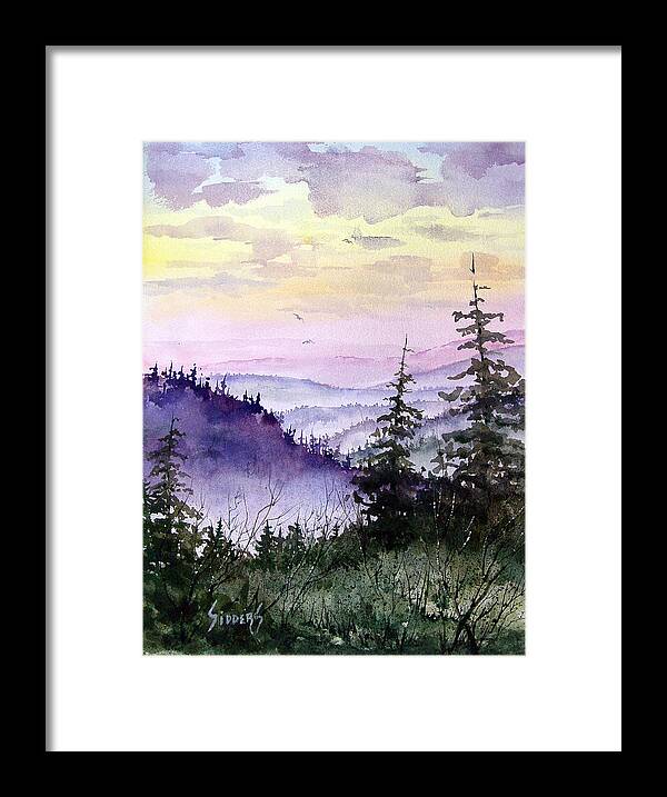Hills Framed Print featuring the painting Clear Mountain Morning by Sam Sidders