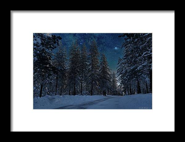 Landscape Framed Print featuring the photograph Clear Winter Nights by Devin Wilson