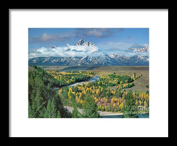 Dave Welling Framed Print featuring the photograph Clearing Storm Snake River Overlook Grand Tetons Np by Dave Welling
