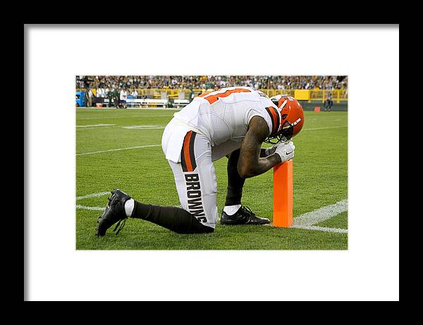 Green Bay Framed Print featuring the photograph Cleveland Browns v Green Bay Packers by Dylan Buell