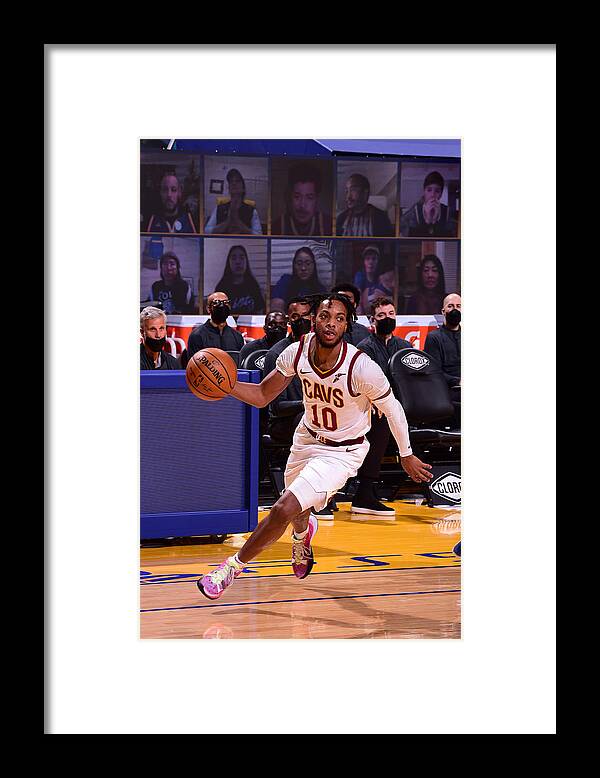 Darius Garland Framed Print featuring the photograph Cleveland Cavaliers v Golden State Warriors by Noah Graham