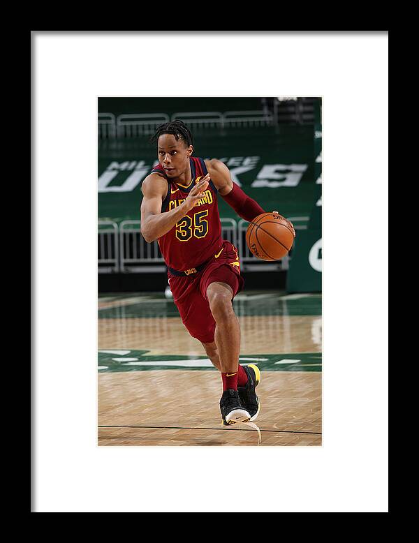 Nba Pro Basketball Framed Print featuring the photograph Cleveland Cavaliers v Milwaukee Bucks by Gary Dineen