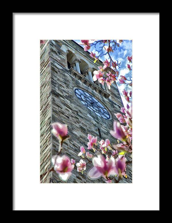 Cornell Framed Print featuring the photograph Clock Surrounded 2 by Monroe Payne