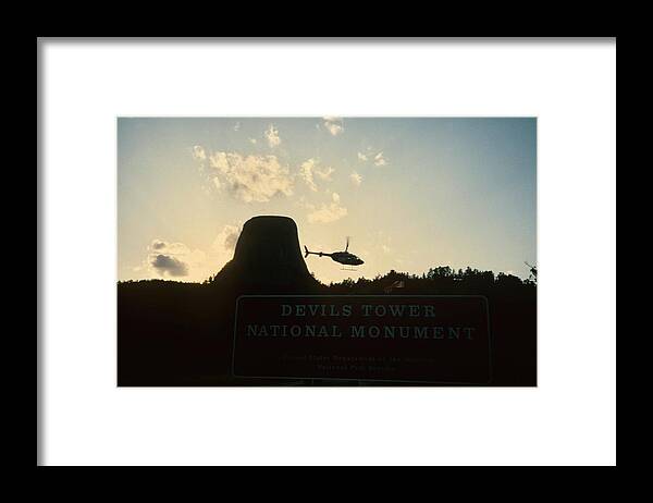 Devils Tower Framed Print featuring the photograph Close Encounters at Devils Tower by Gordon James