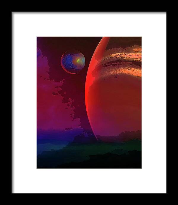 Space Framed Print featuring the digital art Close Proximity by Don White Artdreamer