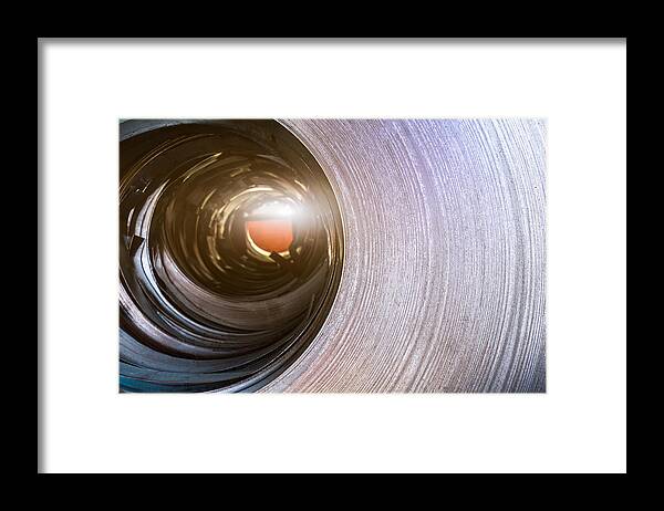 Toughness Framed Print featuring the photograph Close-up of the texture of stainless steel by Fanjianhua