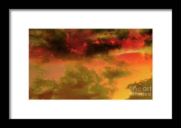 Clouds Framed Print featuring the digital art Cloud Turmoil by Glenn Hernandez