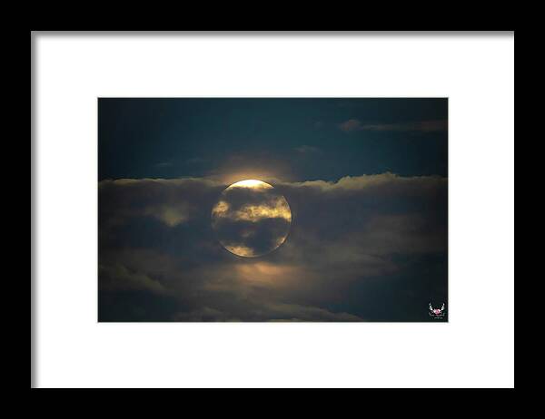 Moon Framed Print featuring the photograph Clouds Hiding the Moon by Pam Rendall