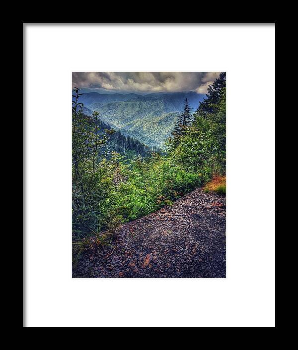Photo Framed Print featuring the photograph Clouds over the Smokies by Evan Foster