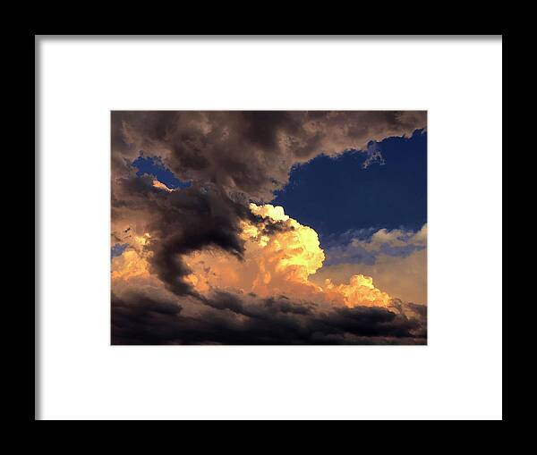Clouds Framed Print featuring the photograph Cloudscape thunder head by Steve Karol