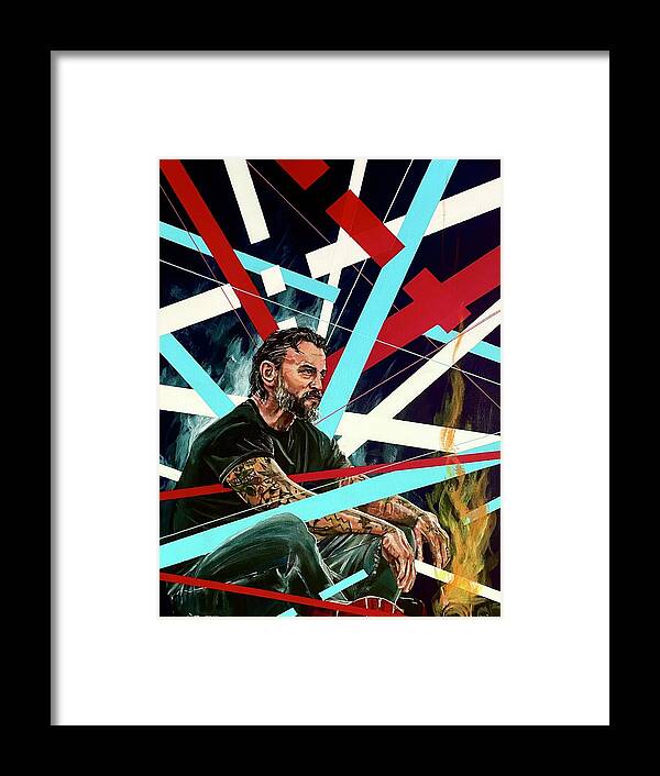 Cm Punk Framed Print featuring the painting CM Punk Pipe Bomb by Joel Tesch