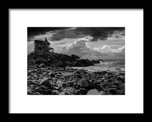 New England Framed Print featuring the photograph Coastal Home Kennebunkport Maine by Bob Orsillo