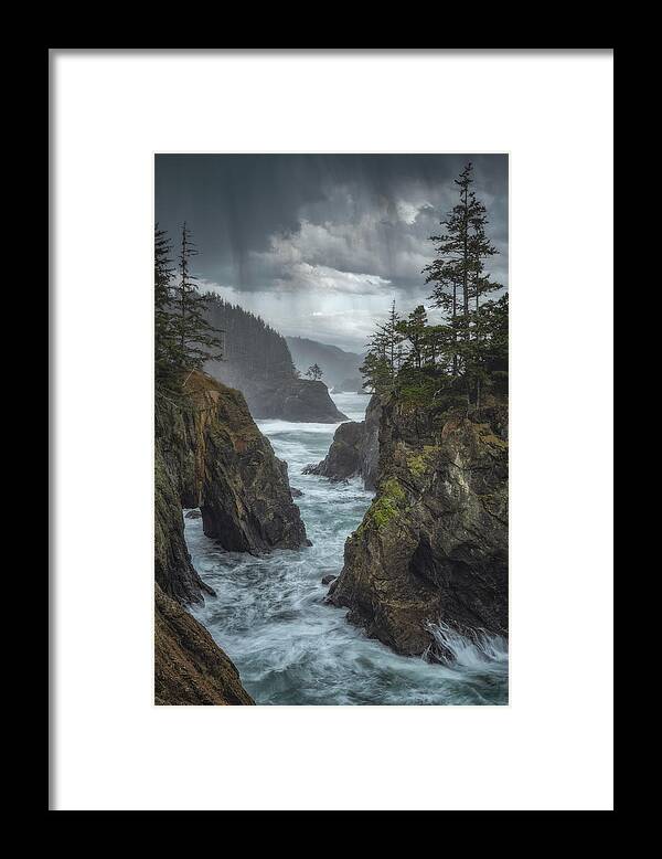 Oregon Framed Print featuring the photograph Coastal Rains by Darren White