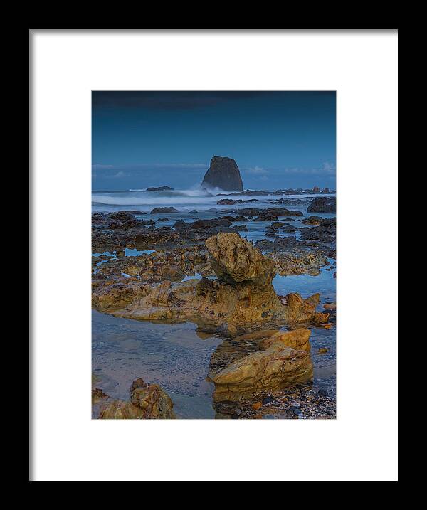 Scenics Framed Print featuring the photograph Coastal view at Narooma, southern coastline of New South Wales, Australia. by Southern Lightscapes-Australia