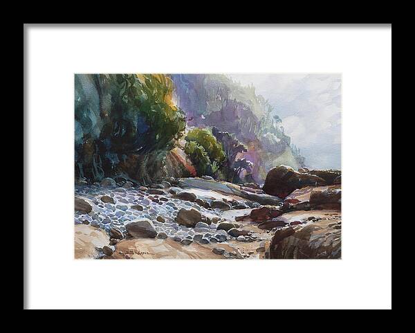 Oregon Framed Print featuring the painting Coastal Wilderness by Steve Henderson
