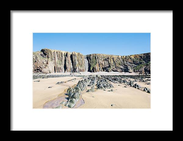 Scenics Framed Print featuring the photograph Coastline near Crooklets beach, Bude by AL Hedderly