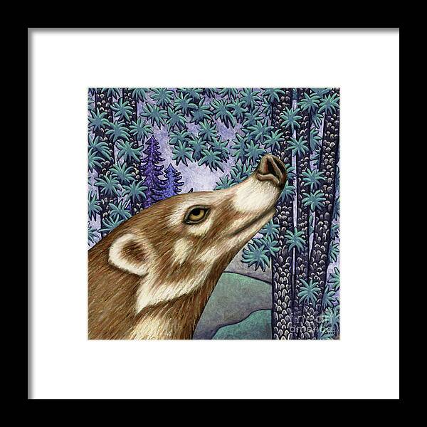 Coati Framed Print featuring the painting Coati Pines by Amy E Fraser