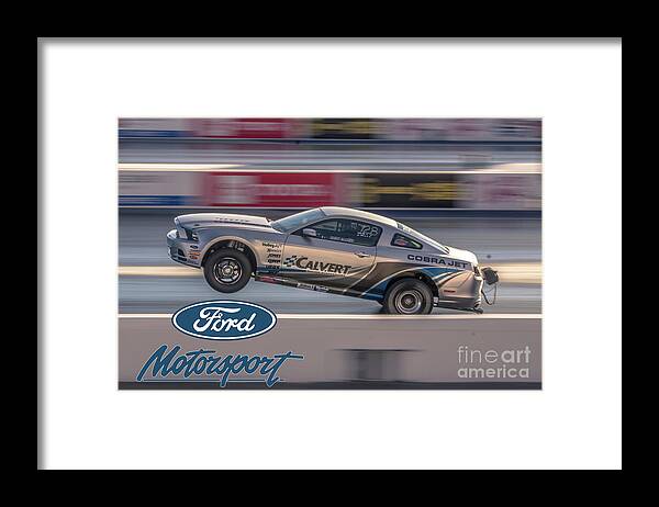 Ford Framed Print featuring the photograph Cobra Jet action by Darrell Foster
