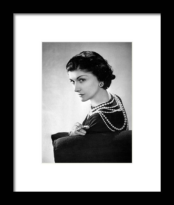 Coco Chanel framed art Quote, Chanel Art Print, Black and White