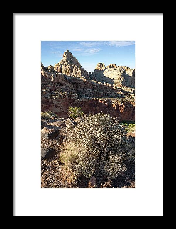 Utah Framed Print featuring the photograph Cohab Canyon Overlook Vertical by Aaron Spong