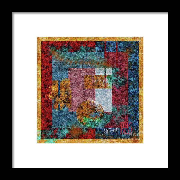 Abstract Framed Print featuring the painting Cohesion Is Fading by Horst Rosenberger