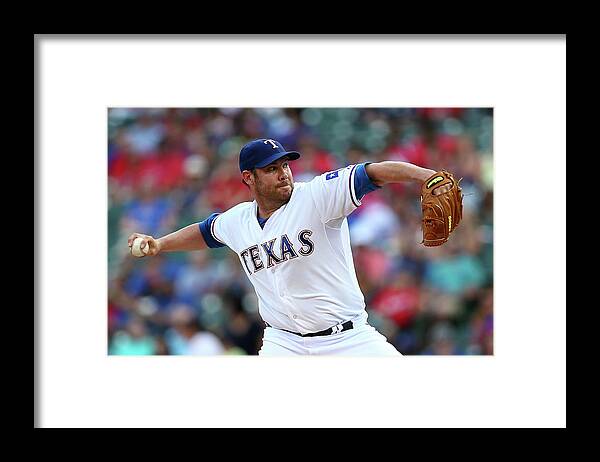 Three Quarter Length Framed Print featuring the photograph Colby Lewis by Sarah Crabill
