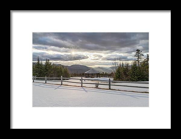 Sunset Framed Print featuring the photograph Cold Day on the Kancamagus by William Dickman