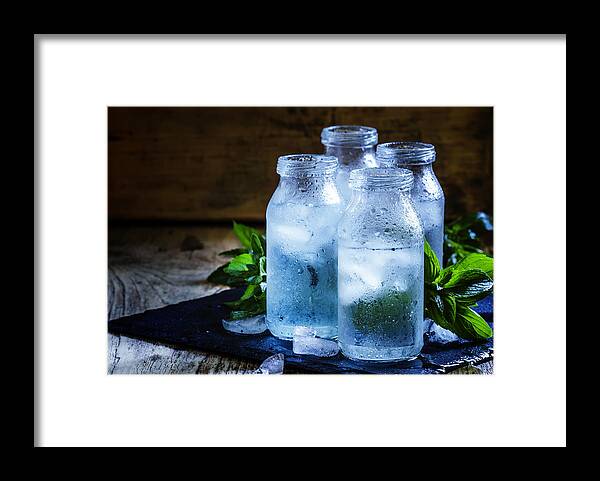 Cool Attitude Framed Print featuring the photograph Cold Mineral Water With Ice by 5ph