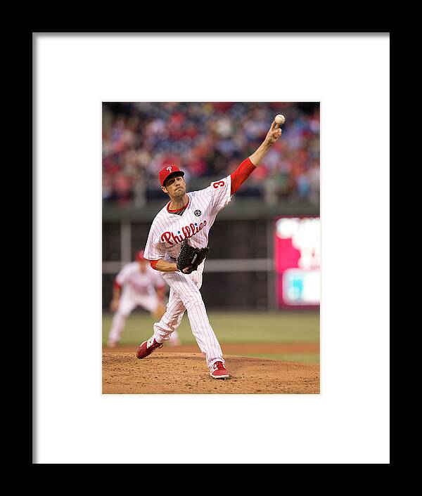 People Framed Print featuring the photograph Cole Hamels by Mitchell Leff