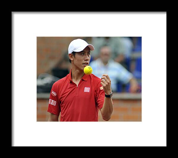 Playoffs Framed Print featuring the photograph Colombia v Japan - Davis Cup World Group Play-Off - Day 1 by Getty Images Latam