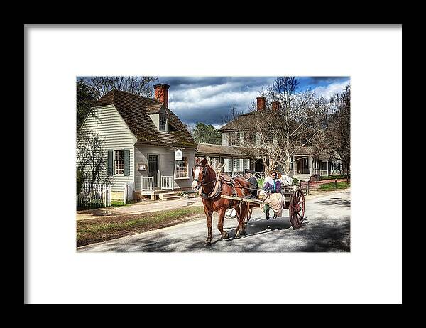 Virginia Framed Print featuring the photograph Colonial Williamsburg - Market Day by Susan Rissi Tregoning