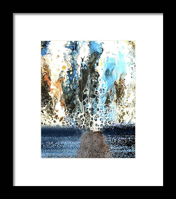 Explosion Framed Print featuring the mixed media Color Explosian by Anna Adams