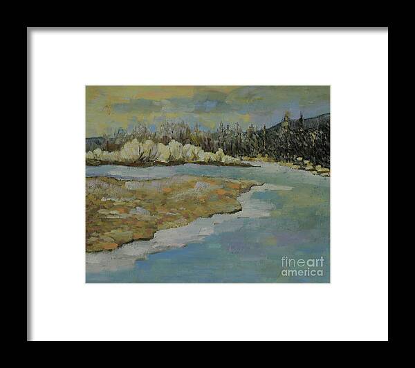 Mongolian Framed Print featuring the painting Color of Winter by Shurentsetseg Batdorj