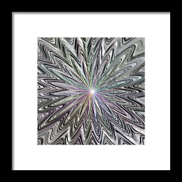 Silver Framed Print featuring the digital art Color Splash by Designs By L