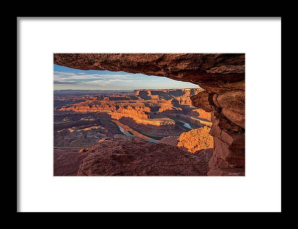 Dead Horse Point Framed Print featuring the photograph Colorado River Gooseneck from Dead Horse Point by Dan Norris
